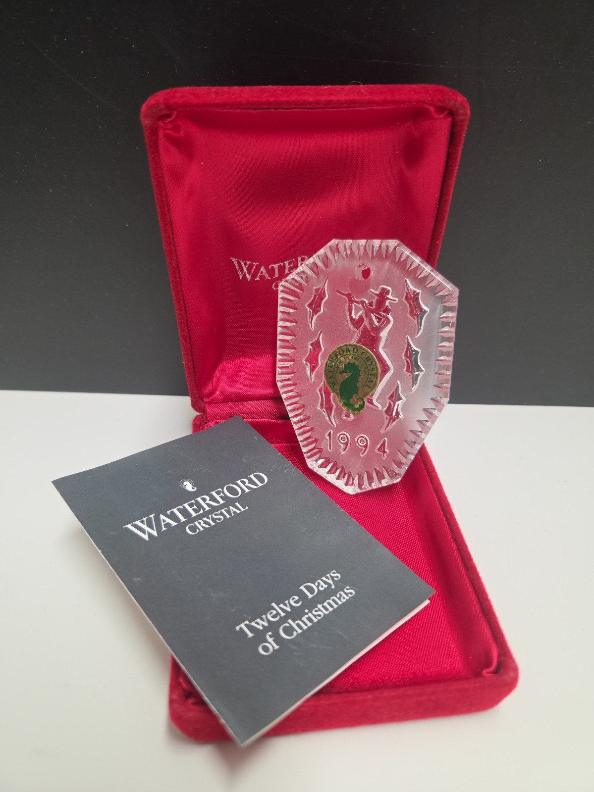 Waterford Crystal 1994 Ornament 12 Days of Christmas 11 PIPERS PIPING Box Waterford Crystal 1994 Ornament 12 Days of Christmas 11 PIPERS PIPING Box
