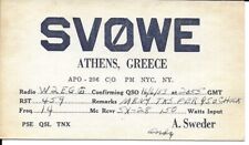 QSL 1953 Athens Greece radio card picture
