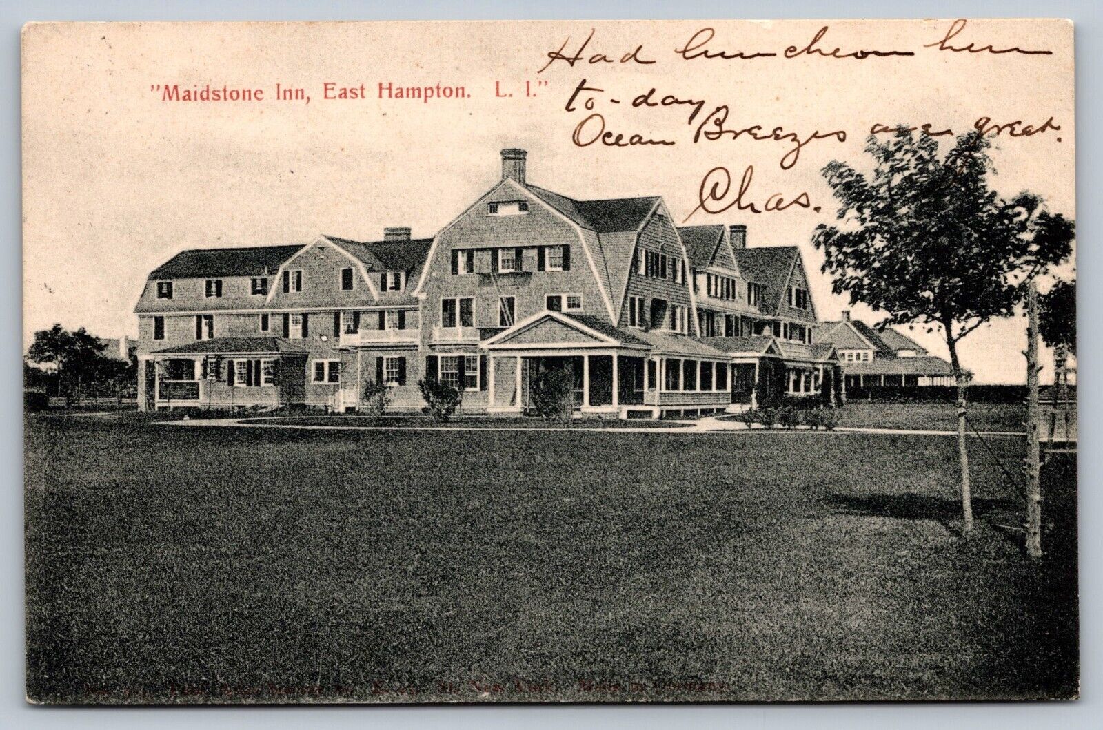1907 MAIDSTONE  INN EAST HAMPTON NEW YORK LONG ISLAND