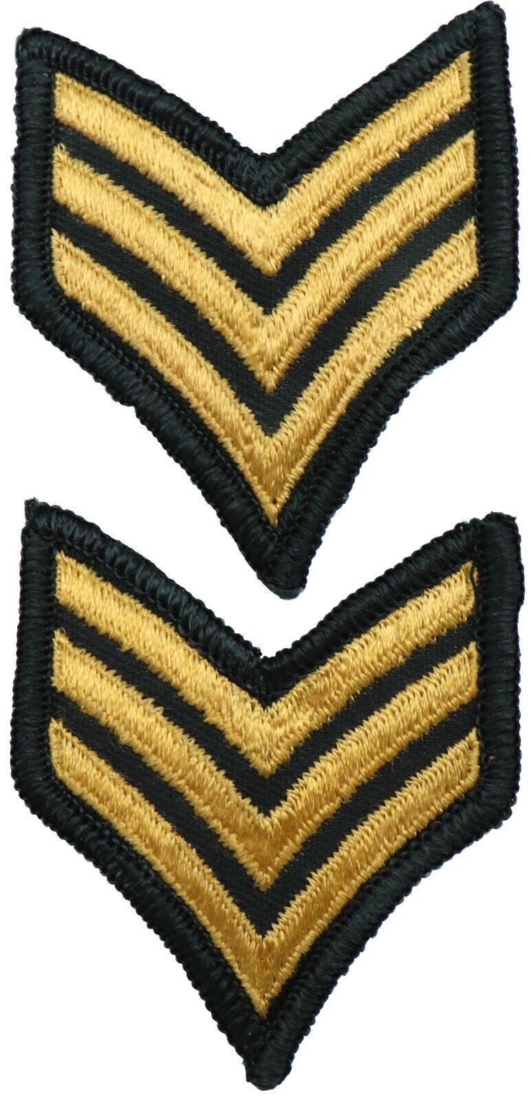 2 Vietnam Era US Army Sergeant Green Stripes Patch Pair Uniform Rank E-5 E5