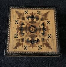 Antique Victorian Tunbridge Ware Tangram Puzzle Box c1860. W All Puzzle Pieces picture