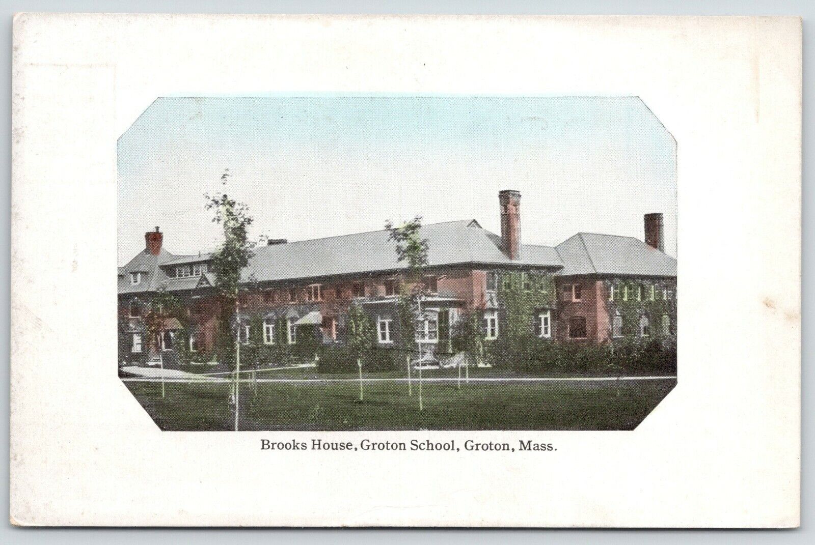Groton School Massachusetts~Brooks House~Rectangle Portal w/Fancy Corners~1910