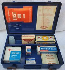 Vtg Johnson & Johnson First Aid Home/Auto Kit Mixed Supplies 1940-60 Advertising picture