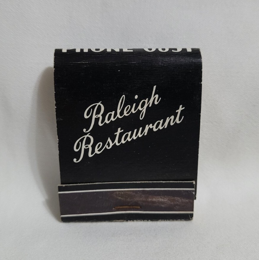 Vintage Matchbook Raleigh Restaurant Bennington Vermont Advertising Matches