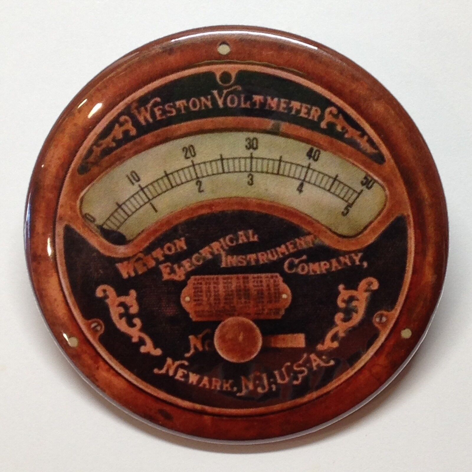 Weston Voltmeter Steampunk Fridge Magnet Vintage Style
