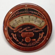 Weston Voltmeter Steampunk Fridge Magnet Vintage Style picture