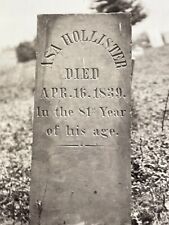 S8 Revolutionary War Tombstone Asa Hollister 1839 East Groton Tompkins County NY picture