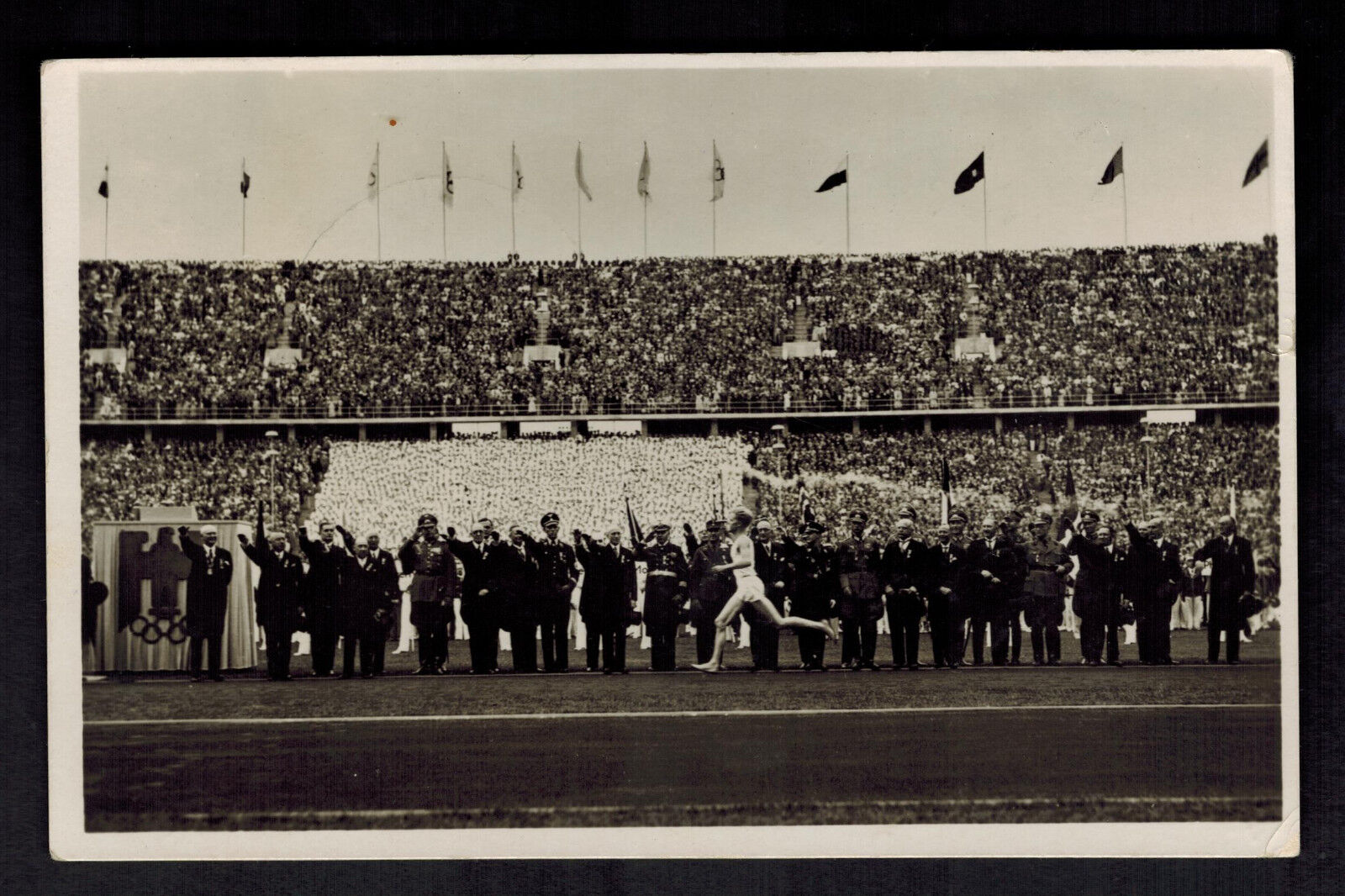 1936 Berlin Germany Olympics Runner Real Picture Postcard Cover Dignitaries