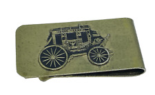 Vintage Wells Fargo Old Country Western Stagecoach Money Bill Credit Card Clip picture