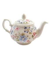 Whittard of Chelsea Chatsford Individual Teapot/Lid England Pink Blue Floral 5