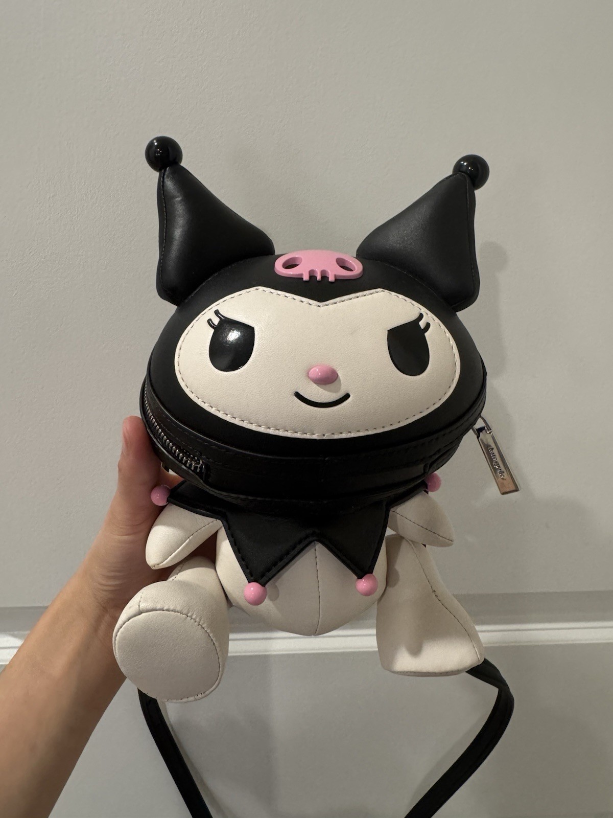 kate spade new york Hello Kitty & Friends Kuromi Leather Crossbody Bag Strap kate spade new york Hello Kitty & Friends Kuromi Leather Crossbody Bag Strap