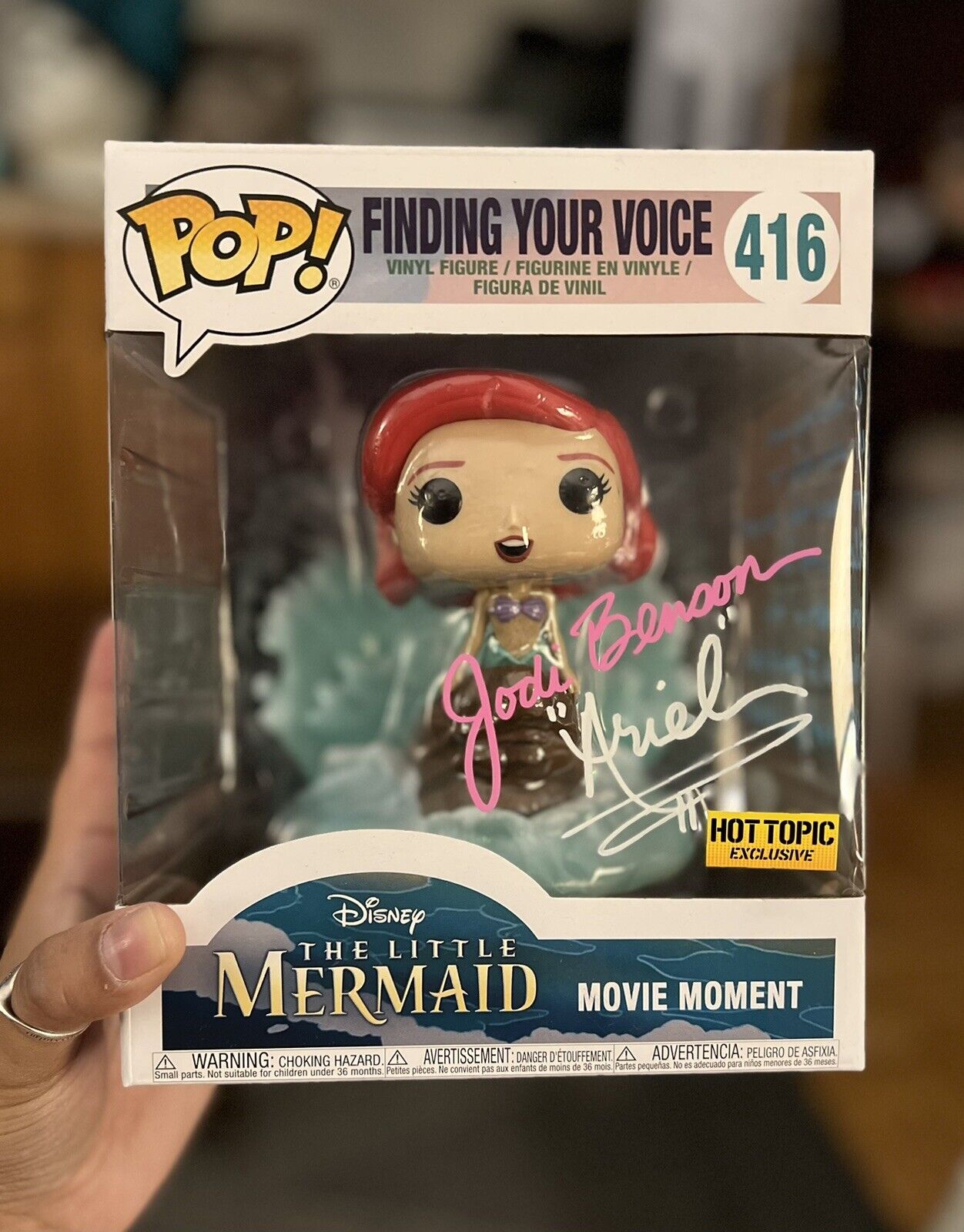 Funko Pop The Little Mermaid Movie Moment Jodie Benson Signed & Remarked JSA