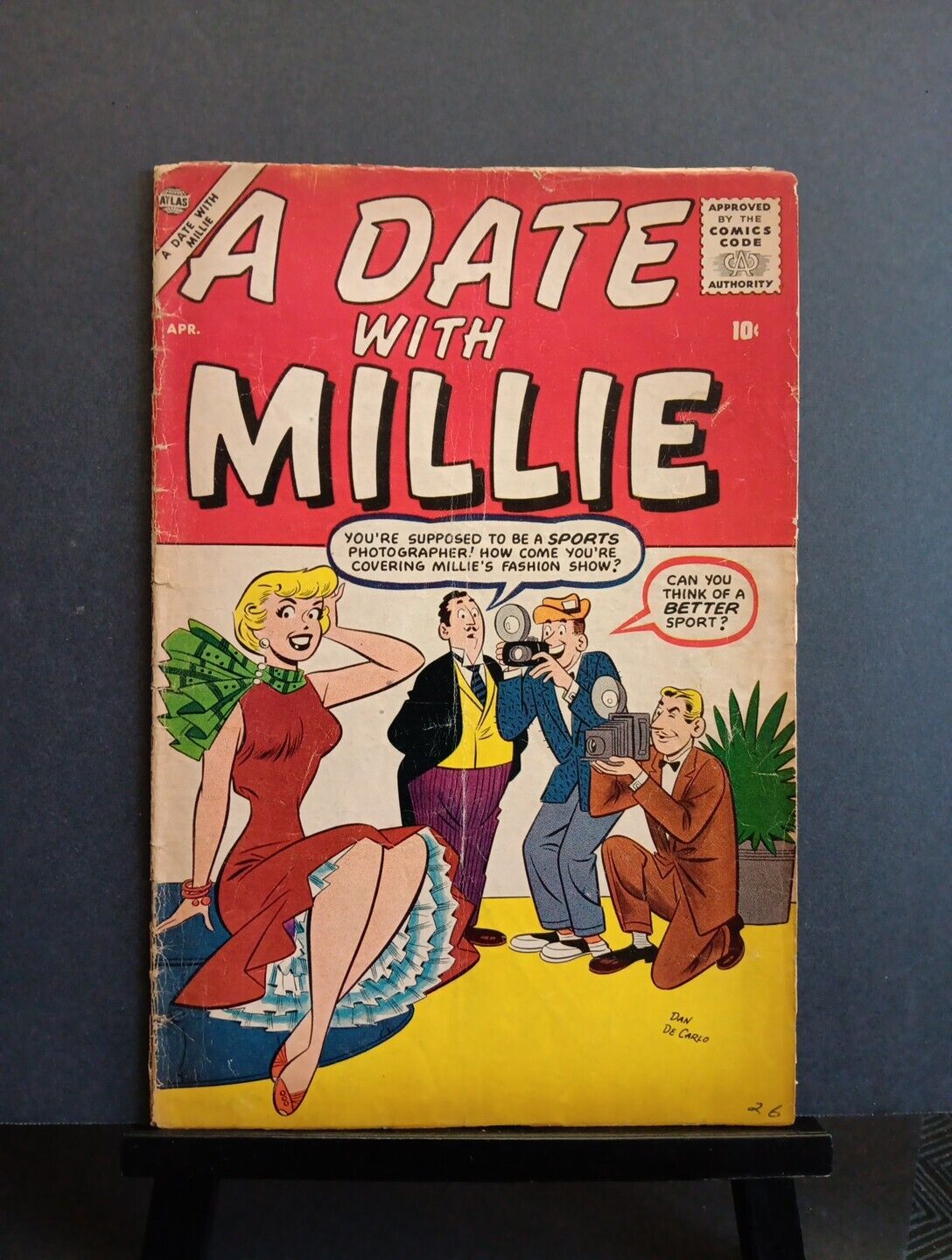 A Date with Millie #4 Stan Lee Story Dan DeCarlo Art 1957 Atlas Comics Low Grade