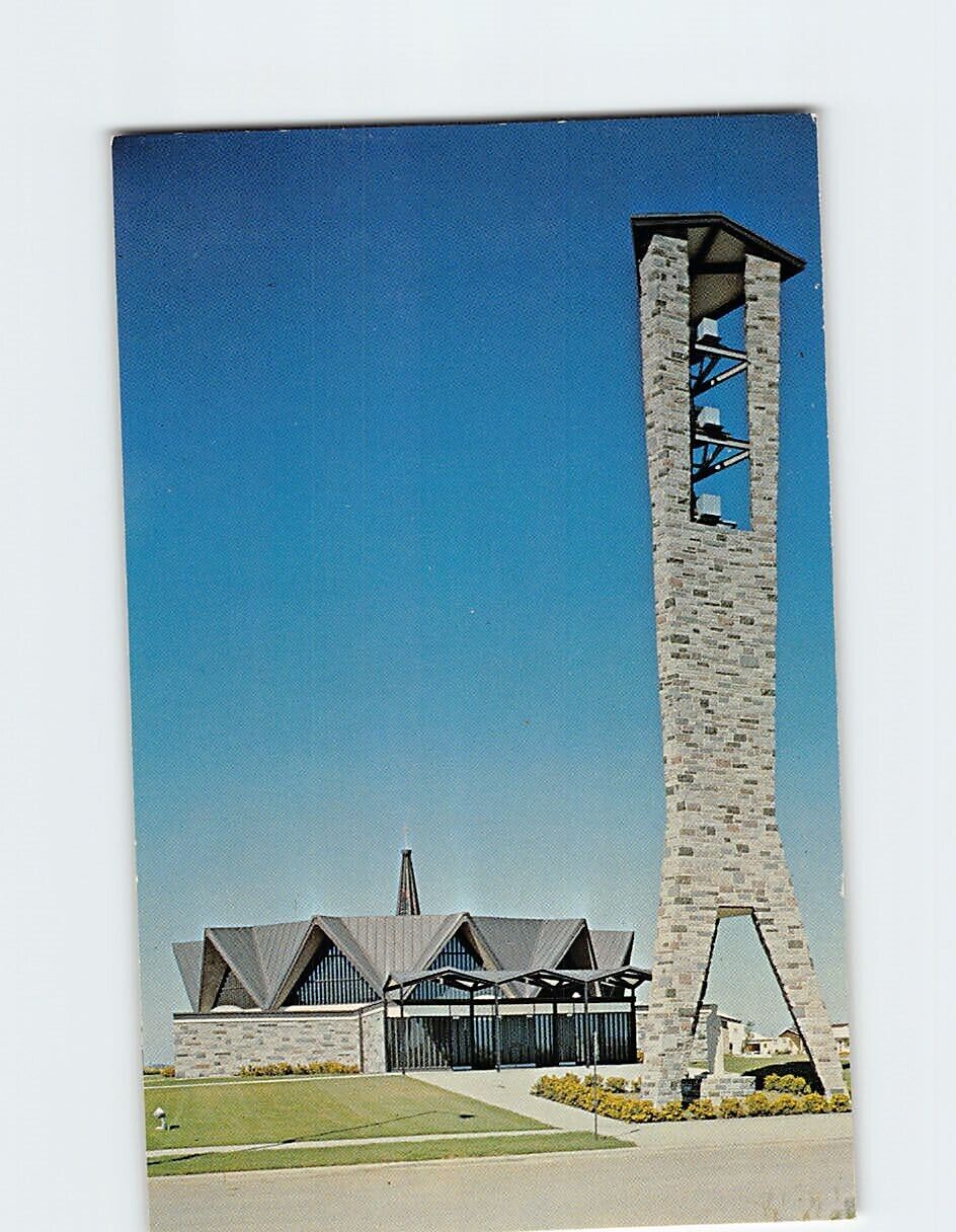 Postcard St. John the Evangelist Catholic Church Grafton North Dakota USA