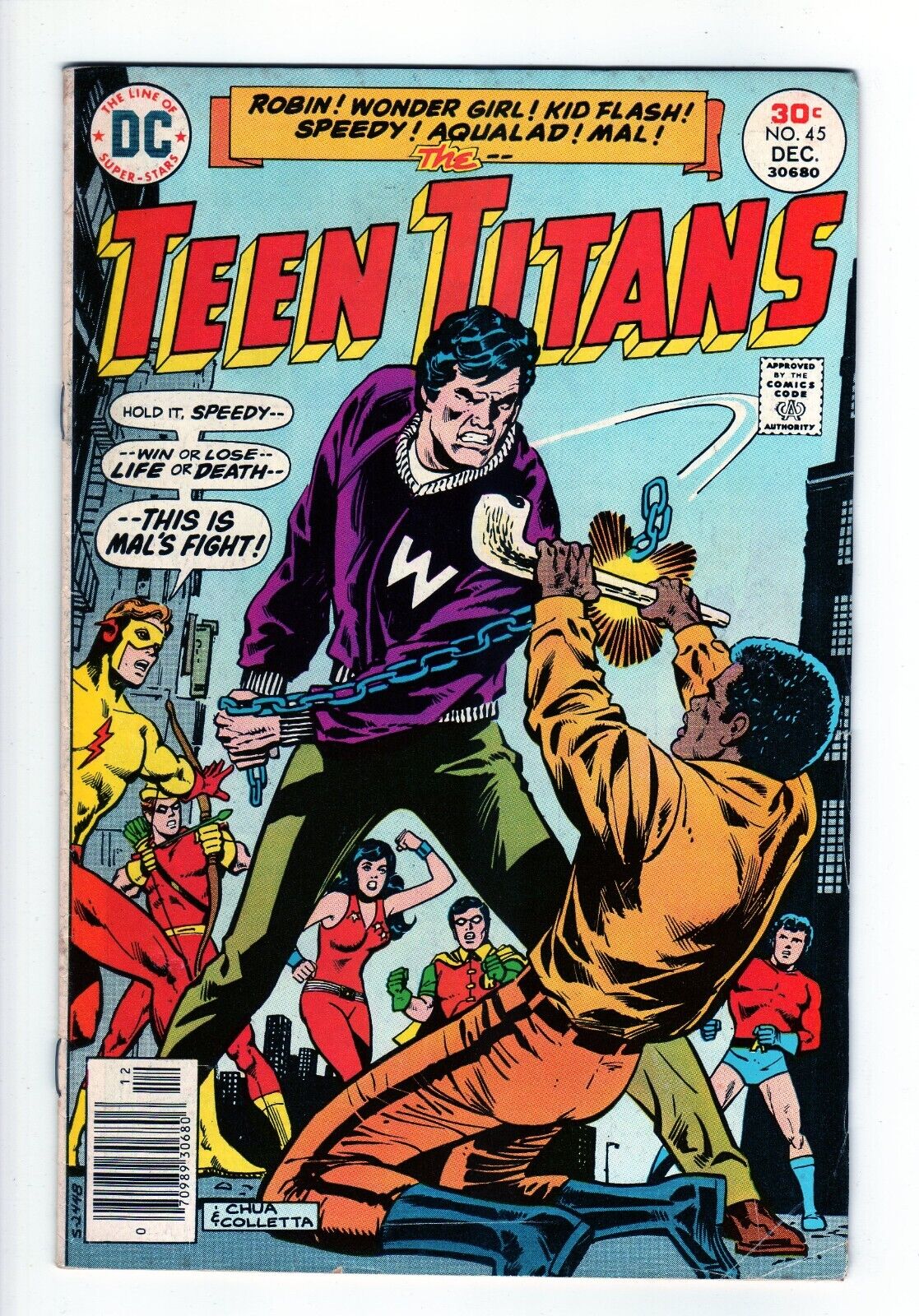 Teen Titans #45 DC Comic Book. 1st app Karen Beecher (Bumblebee). 1976