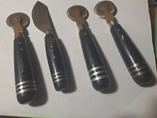 Lot of 4 VINTAGE HYDE #4 WALL PAPER TOOLS- Wooden Handles picture