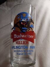 Vintage Budweiser Glass 8/29/1982 Arlington Park Horse Racing Bill Shoemaker picture