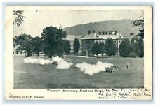 1909 Vermont Academy Rifle Shooting Scene Saxtons River Vermont VT Postcard picture