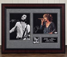 PETE TOWNSHEND ROGER DALTREY The Who Signed 8x10 Music Photo Framed PSA/DNA BAS picture
