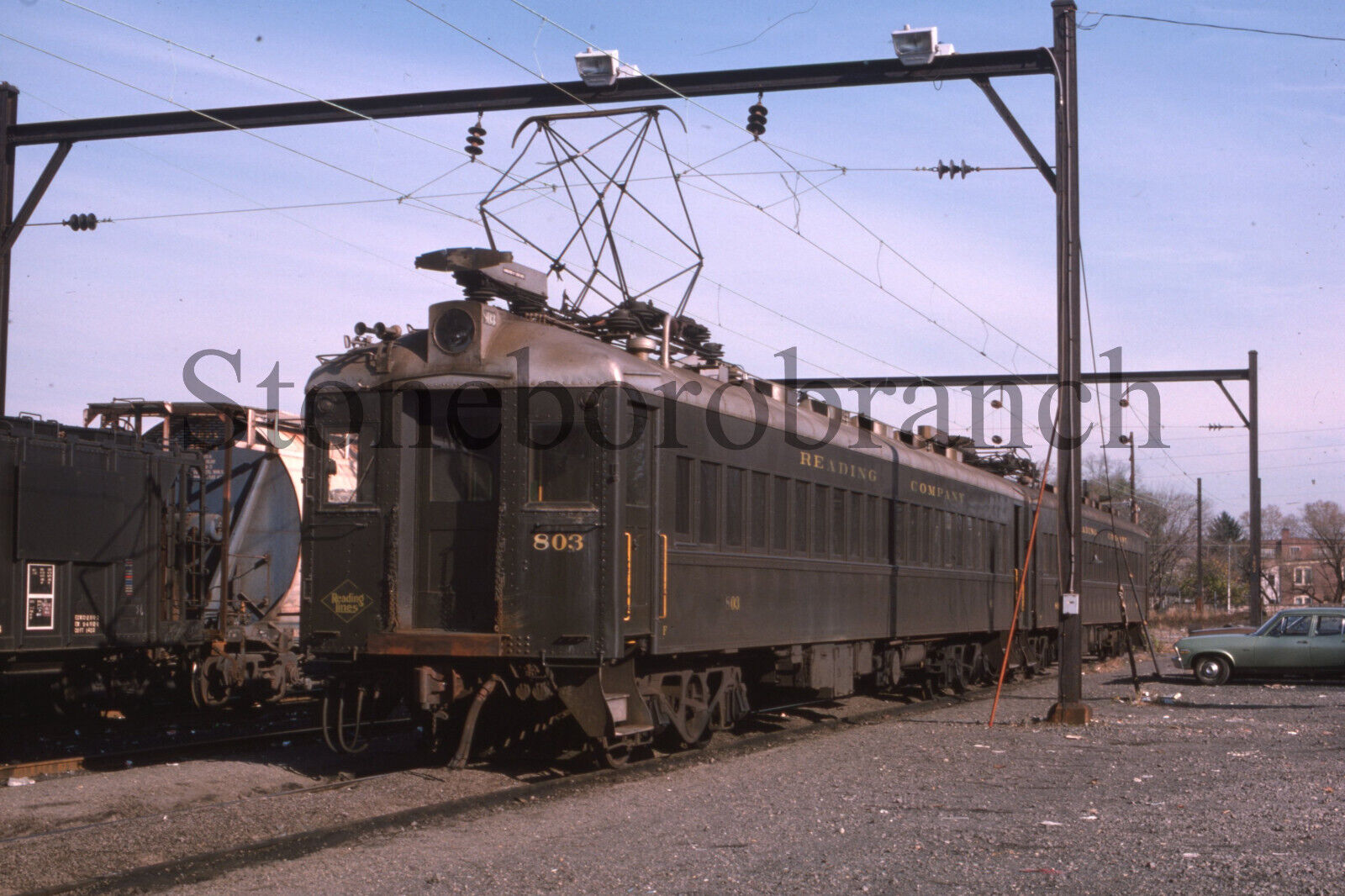 K.) Original RR slide: Reading MU passenger action @ Norristown PA; 11/16/1975