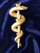 1974 Rare James Avery Bronze Aesculapius Medical Snake Paper Weight picture