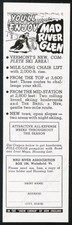 1950 Mad River Glen ski area Fayston Vermont vintage print ad picture