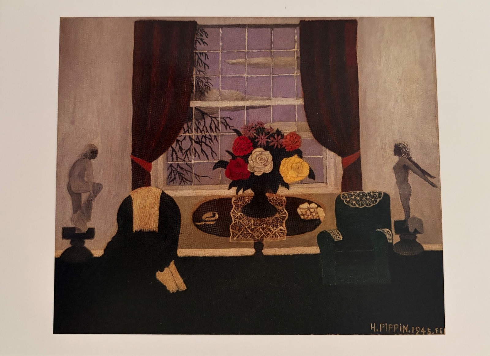 Horace Pippin - Art Postcard - Victorian Interior I - Metropolitan Museum of Art