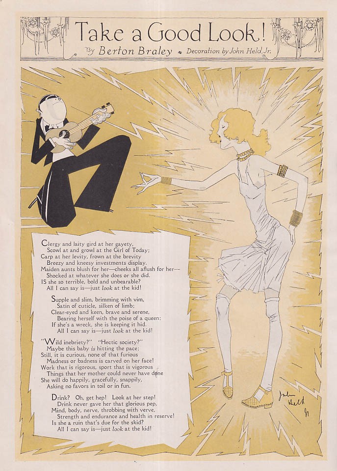 Berton Braley: Take a Good Look Wild inebriety? John Held Jr page 1927 RD