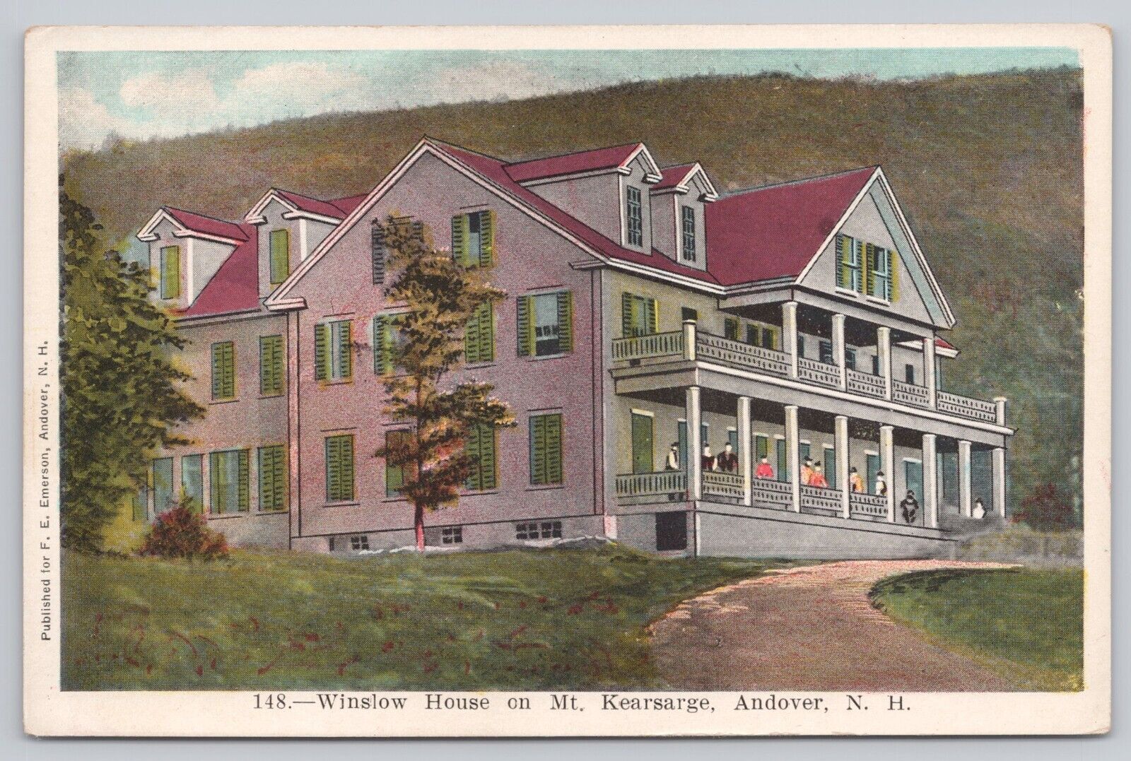 Andover New Hampshire, Winslow House, Mt Kearsarge, Vintage Postcard