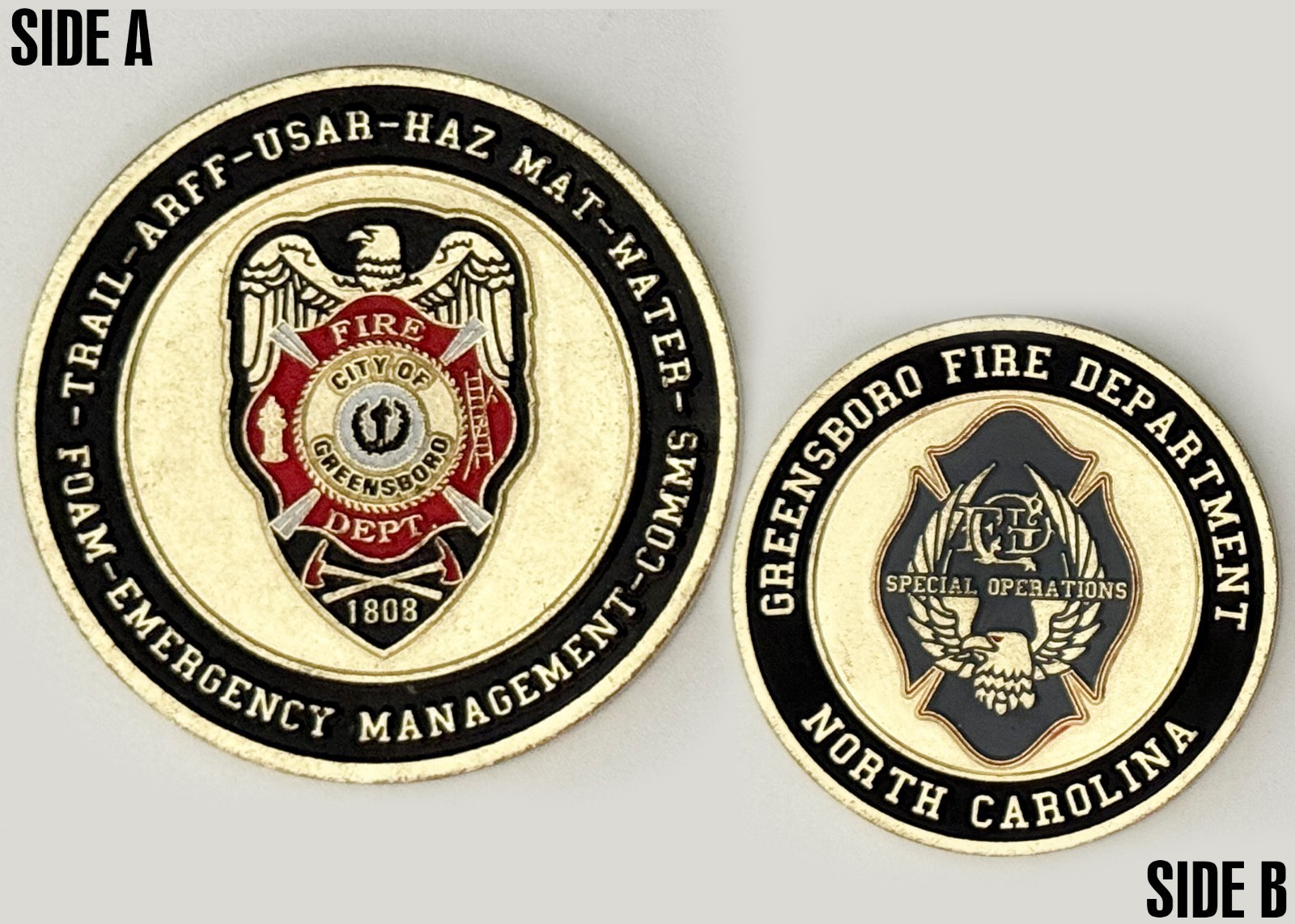 Greensboro Fire Department Special Operations Challenge Coin 2#11 Greensboro Fire Department Special Operations Challenge Coin 2#11