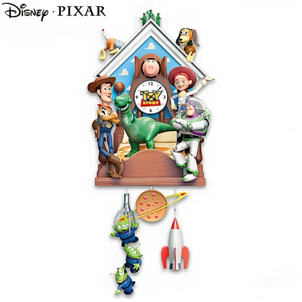 Bradford Exchange Disney Pixar Toy Story Music Cuckoo Wall Clock Woody Buzz 19