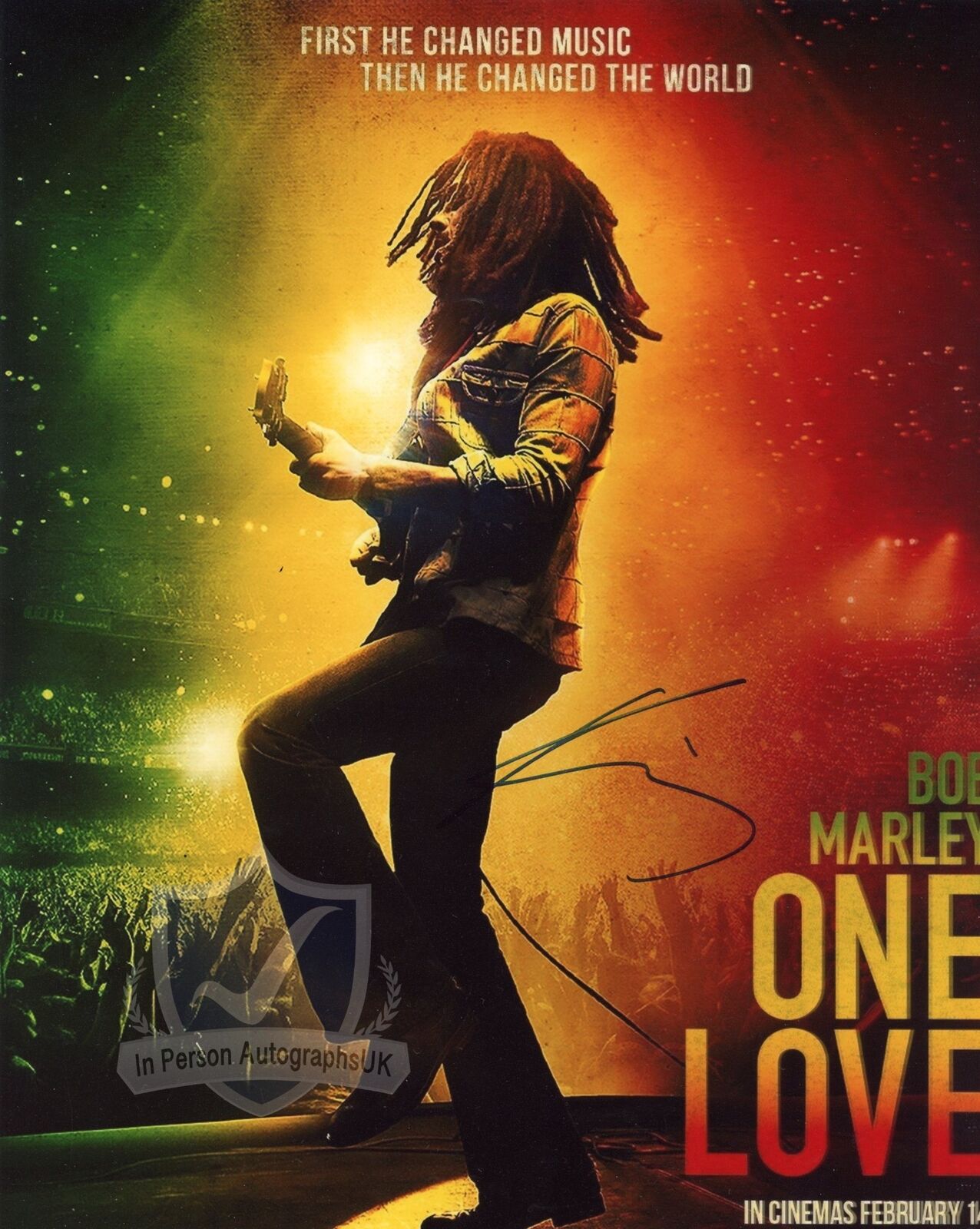 Kingsley Ben-Adir ONE LOVE Signed 10x8 Photo OnlineCOA AFTAL