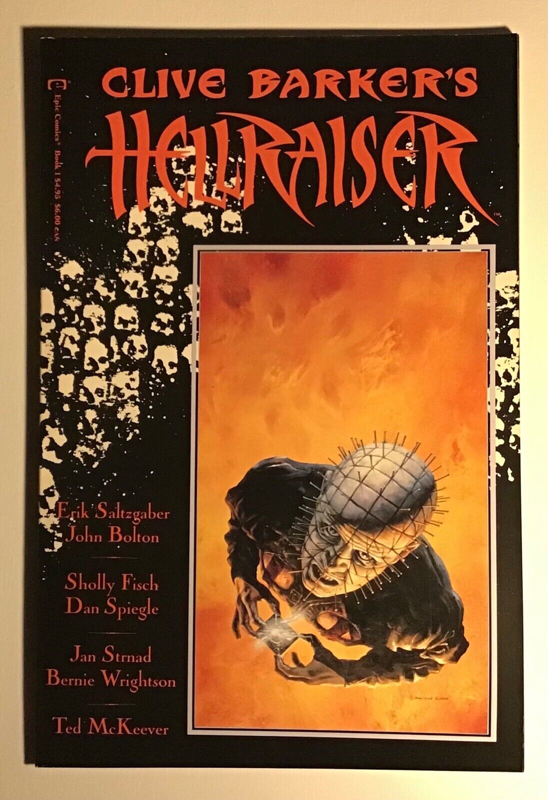 CLIVE BARKER\'S HELLRAISER #1 PRESTIGE FORMAT 1989 JOHN BOLTON PINHEAD COVER ART