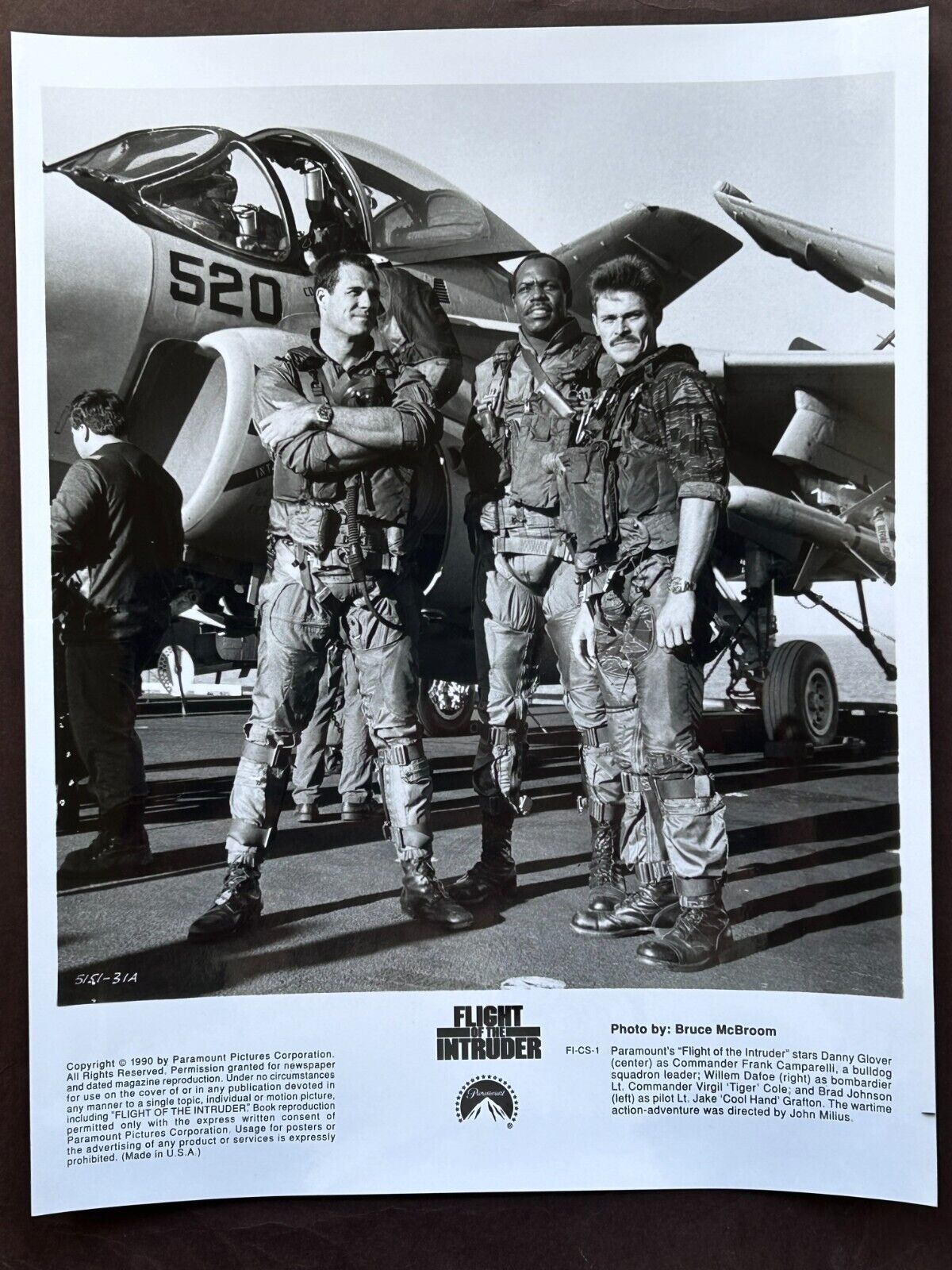 1990 Paramount Press Kit and Photos Flight of the Intruder Glover Dafoe Johnson