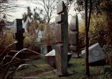 Dame Barbara Hepworth Sculpture Garden St Ives Cornwall vintage postcard t350 picture