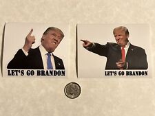 2 Donald Trump Let’s Go Brandon Sticker Car Bumper Decal picture