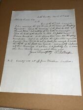 1851 Coventry Letter to Hartford CT Genealogist Humphrey Davenport Genealogy picture