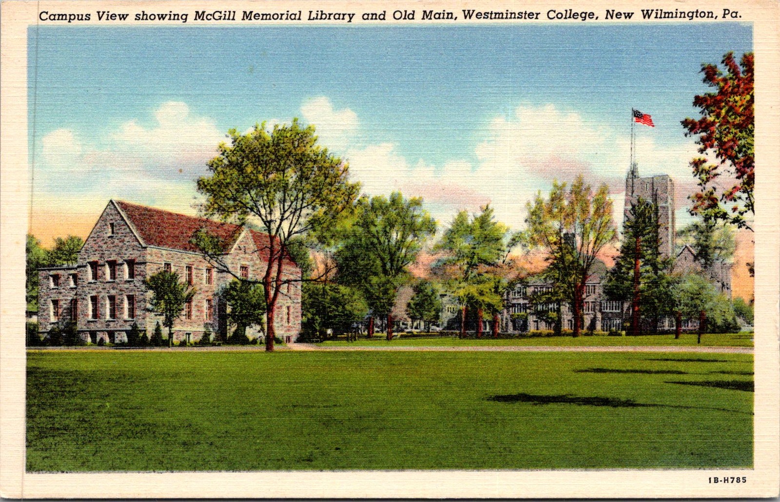 McGill Library Westminster College New Wilmington PA Vintage Postcard 5P18-6 McGill Library Westminster College New Wilmington PA Vintage Postcard 5P18-6