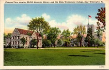 McGill Library Westminster College New Wilmington PA Vintage Postcard 5P18-6 picture