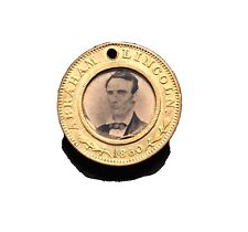 1860 Abraham Lincoln Hannibal Hamlin Ferrotype Campaign Button picture