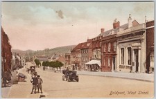 Bridport West Street Early Tinted View Dorset England Frost's Ser Postcard H79 picture