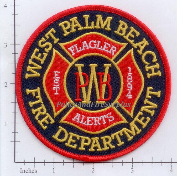 Florida - West Palm Beach Flagler Alerts FL Fire Dept Patch