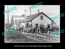 Fairlee Vermont The B&M Railroad Depot c1910 Old Large Historic Photo picture