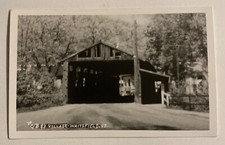 Old Covered Bridge ~ Waitsfield, Vermont Real Photo ~ Vintage RPPC Postcard picture