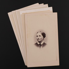 CDV Victorian Carte de Visite Gem Portrait Lot of 6 Women Lowell, Mass. #698 picture