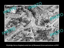 OLD 8x6 HISTORIC PHOTO OF WEYBRIDGE SURREY ENGLAND THE MONUMENT GREEN c1930 picture