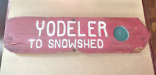Original 1960s Killington Wood Ski Trail Sign Yodeler To Snowshed Vtg Vermont picture