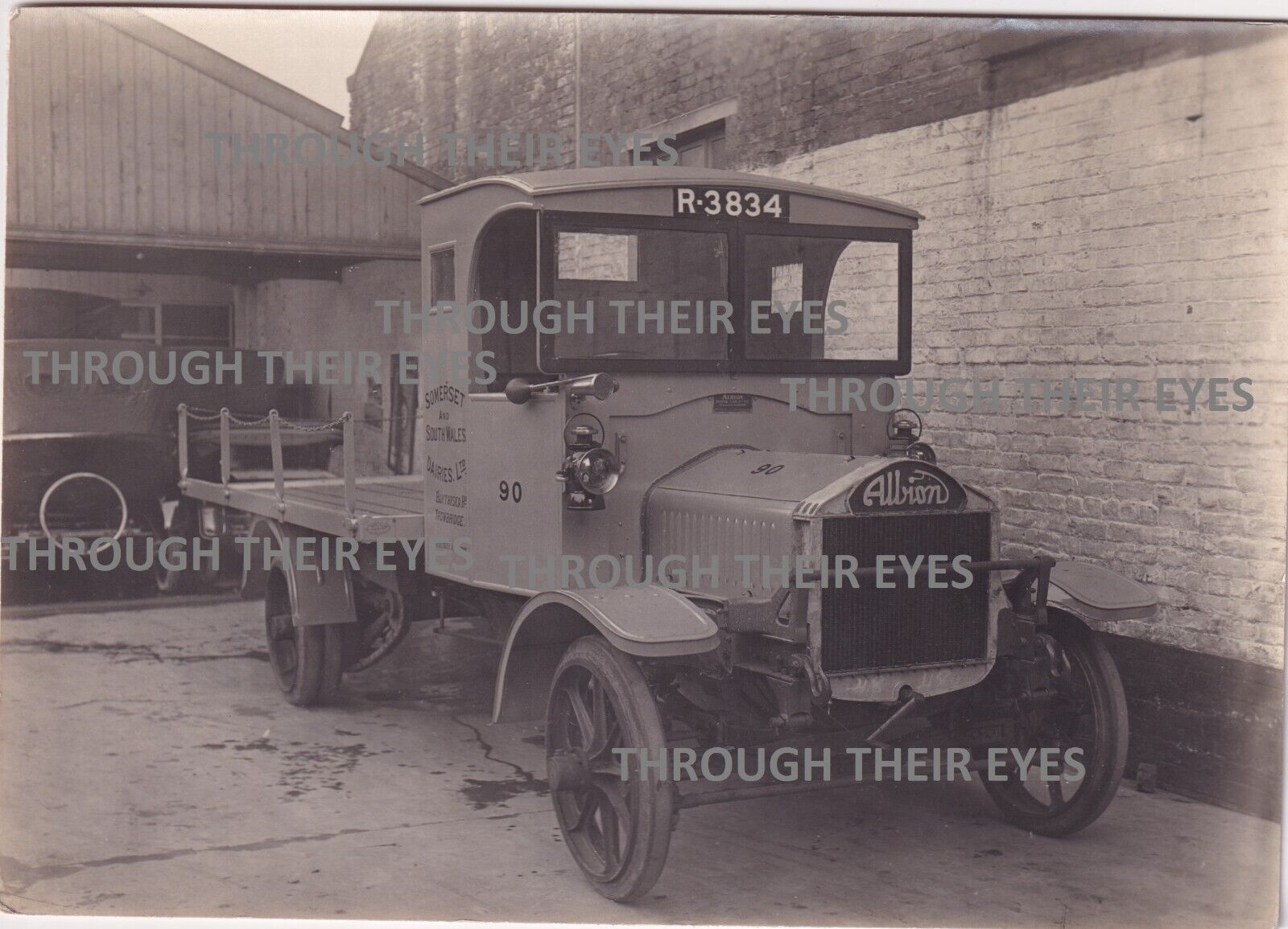 Original photo 1920\'s Albion truck Somerset & S.Wales Dairies Trowbridge