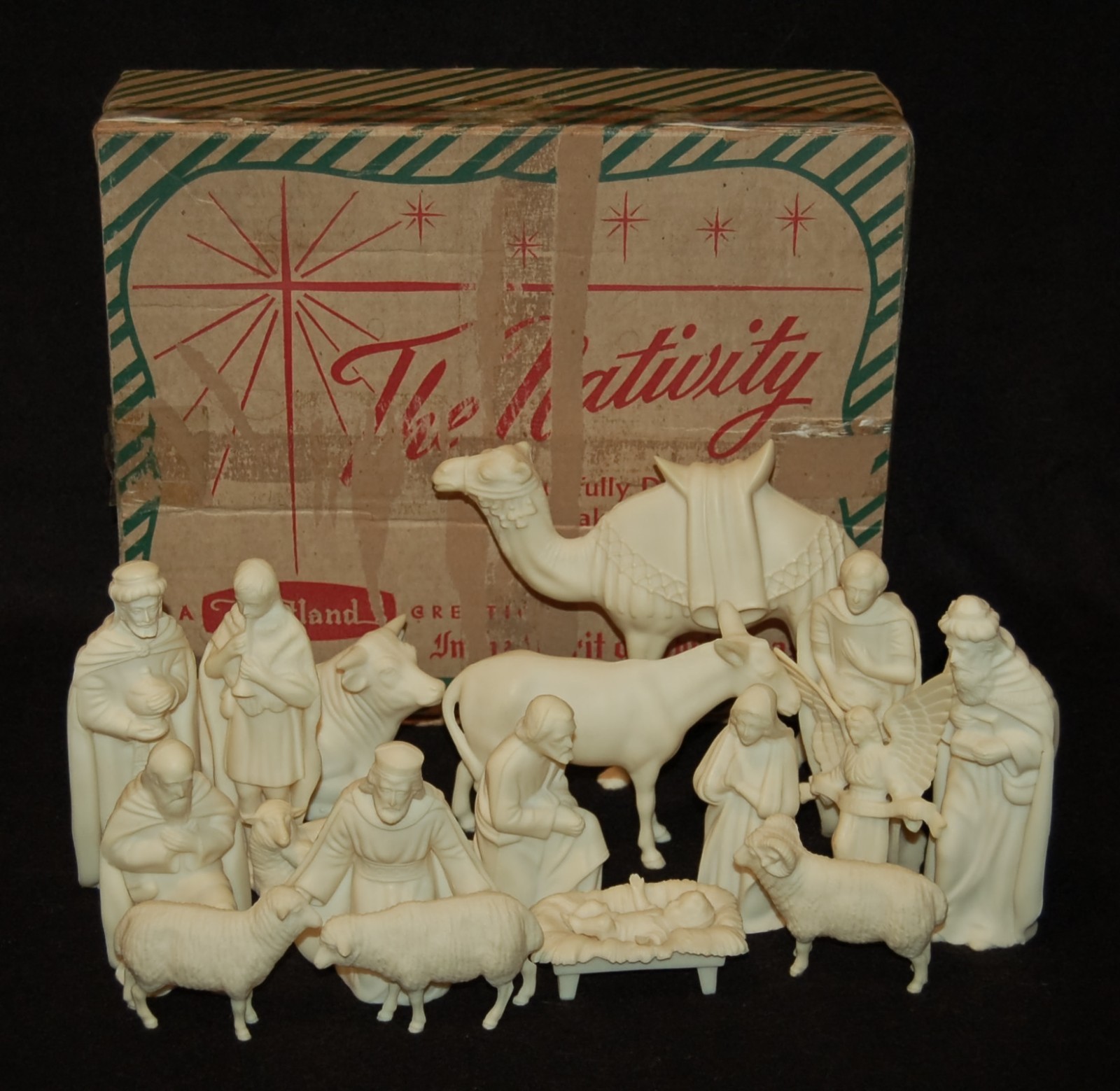VINTAGE Hartland Nativity Set of 17 Figurines c. 1950's Made in USA RARE FIND VINTAGE Hartland Nativity Set of 17 Figurines c. 1950's Made in USA RARE FIND