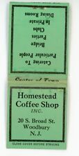Ohio Matchbook Homestead Coffee Shop Woodbury NJ Jersey Advertising Vintage USA picture